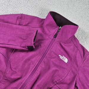 The North Face Jacket Womens Small Purple Softshell Fleece Lined Zip Pockets